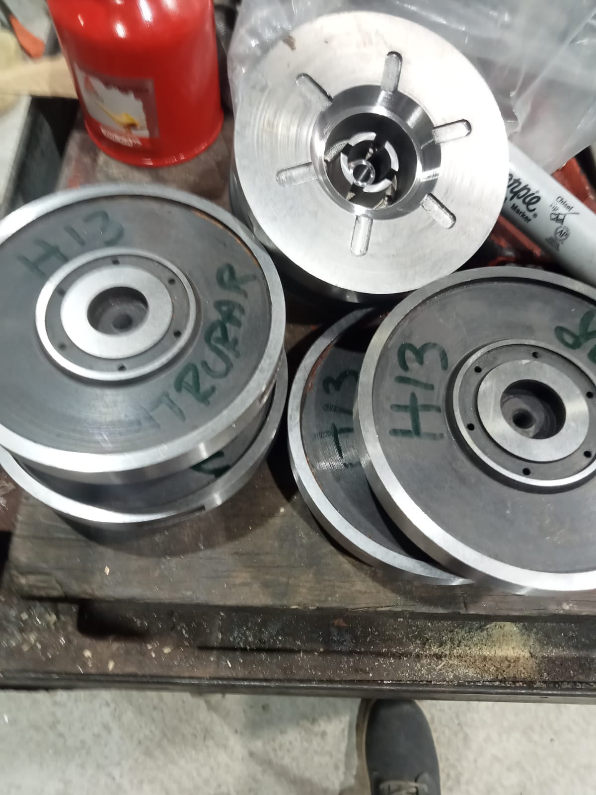 Poleas de acero H13 con cajera