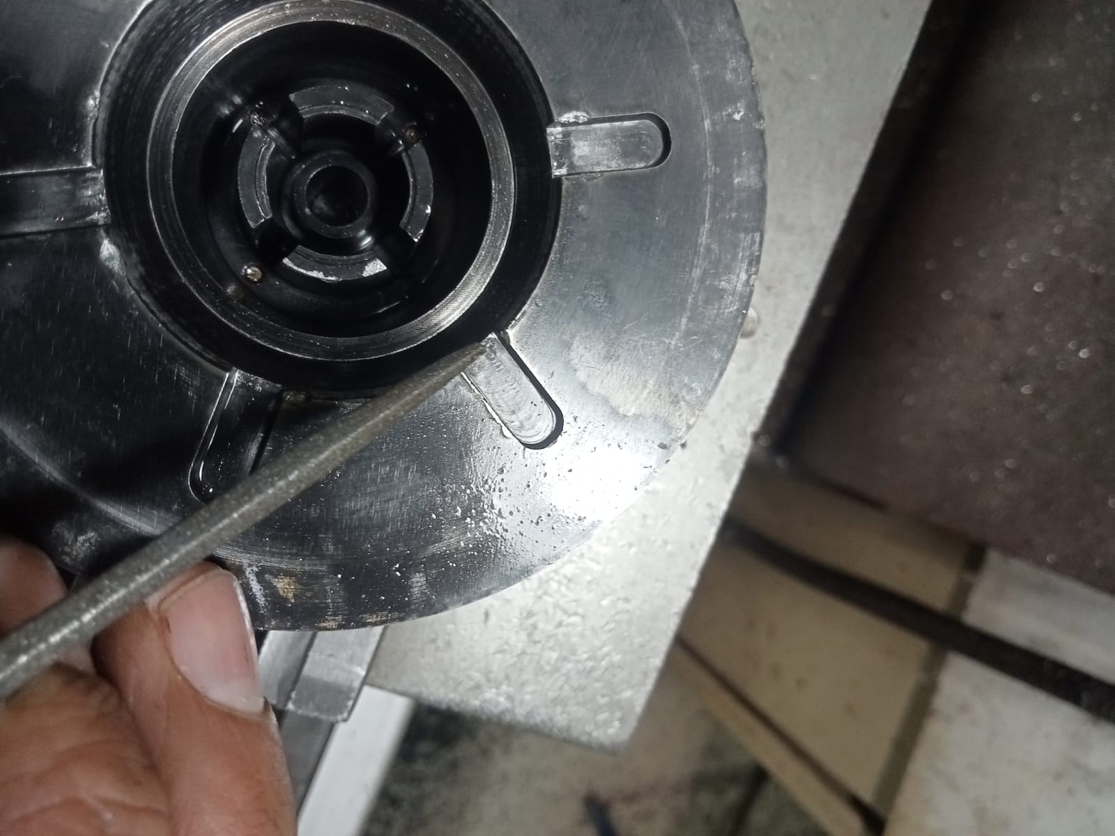 Rotor de aluminio con canales de flujo