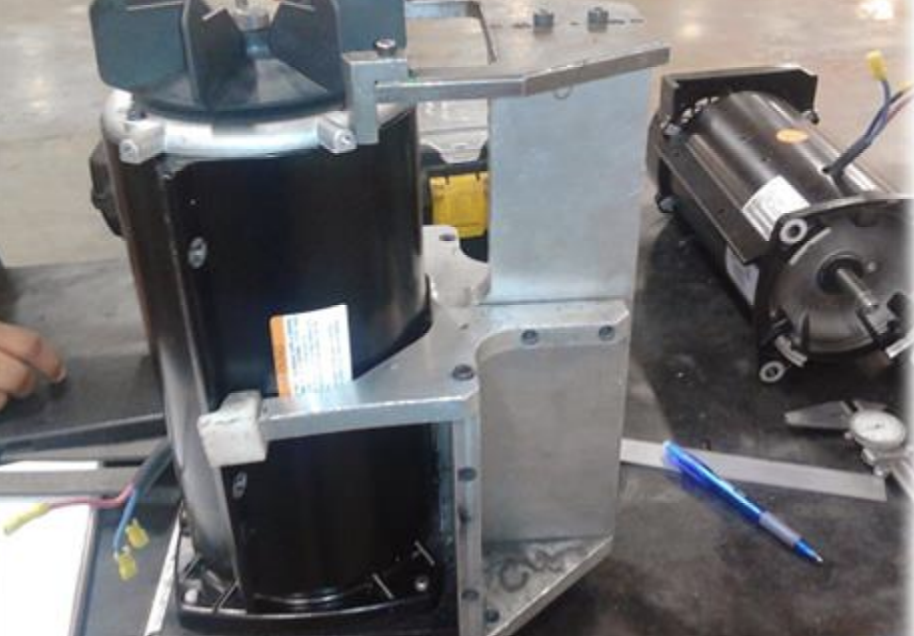 Adaptación de motor con base maquinada